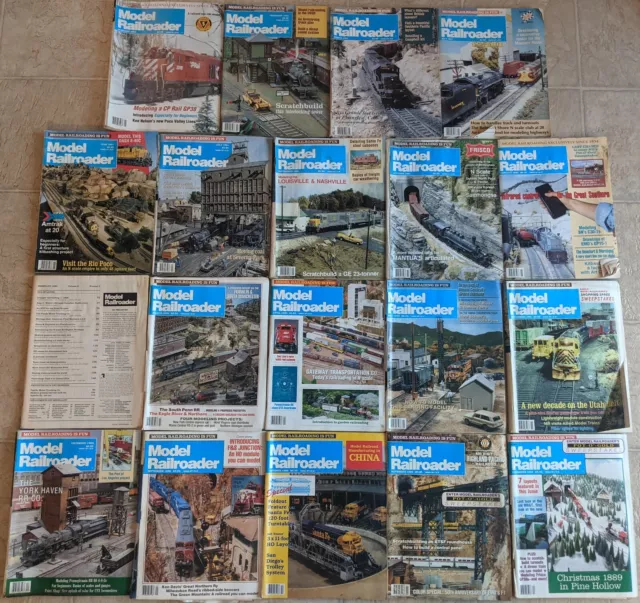 Model Railroader Magazine 1989-1991 - 19 Different Issues - Railroad Trains 1990