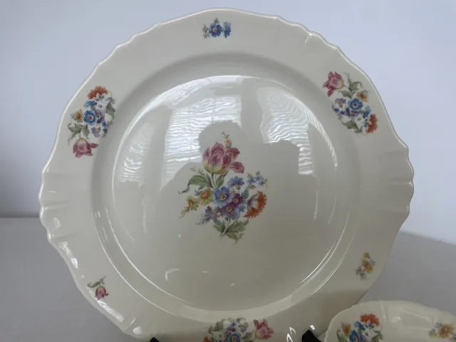 Vintage Syracuse China O.P.CO. Flowers 10" Dinner Plate  ~ 3