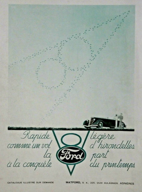 1935 Ford Swallop Fast Press Advertisement - Advertising
