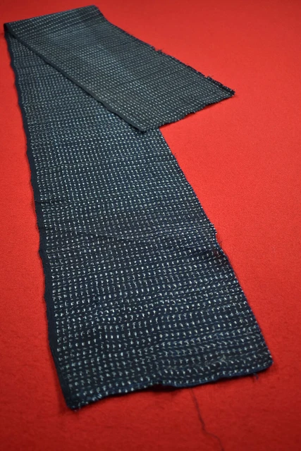 Vintage Japanese Fabric Cotton Antique Boro Patch Indigo Blue KASURI 48"/MM18/50
