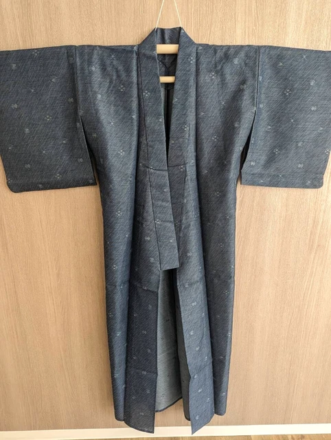 Japanese Kyoto  Kimono yukata Height60.03inchWidth22.44inch deepBlue used