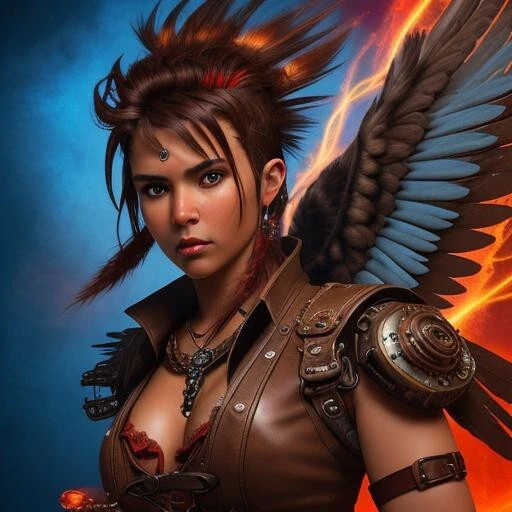 Steampunk Angels AI Art Native Archer Angel Digital Asset Digital Collectible