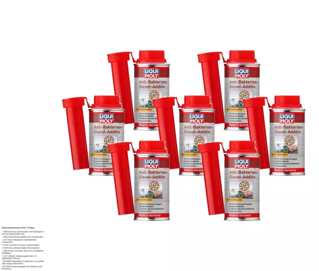 7x LIQUI MOLY Anti-bakterien-diesel-additiv 125 ML Canette Feuille