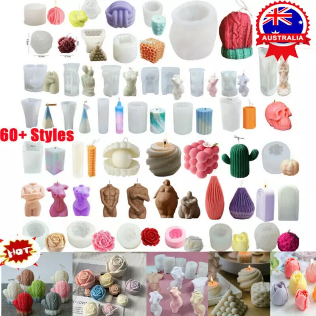 3D Simulation Honeycomb Candle Molds Silicone, DIY Pillar Candle Molds for  Candle Making Aroma Soy Wax Handmade Soap Polymer Clay Plaster Epoxy Resin,  Silicone Moulds for Festival Gifts Home Decor 
