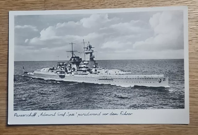 Kriegsmarine, WK II, Foto, Postkarte, Panzerschiff  "Admiral Graf Spee"