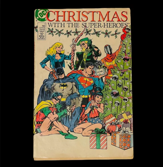 Christmas With The Superheroes 1 DC Comics Comic Book Vintage 80s 1988 English