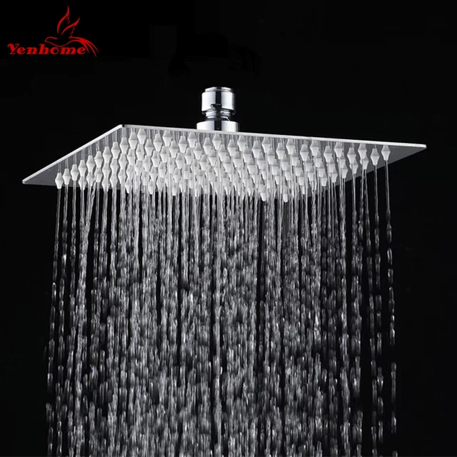 "Cabezal De Ducha Baño De Lluvia En Cuadrada Ajustable En Acero Inoxidable 8"""