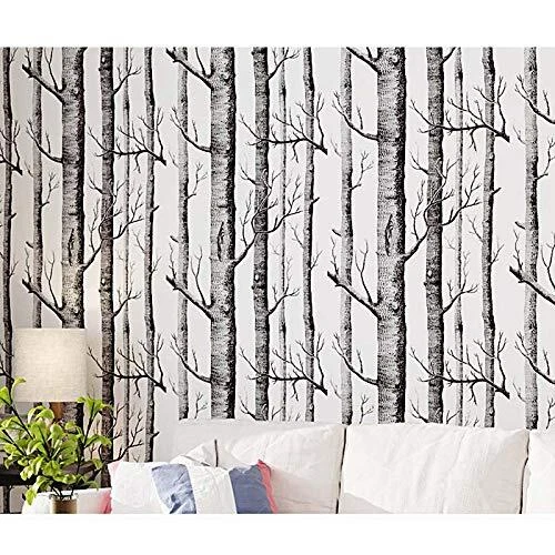 Papel pintado extraíble para abedul - pelar y pegar