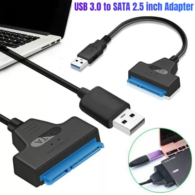 USB 3.0 To SATA 22 Pin 2.5 Inch Hard Disk Drive SSD Adapter Connector Converter