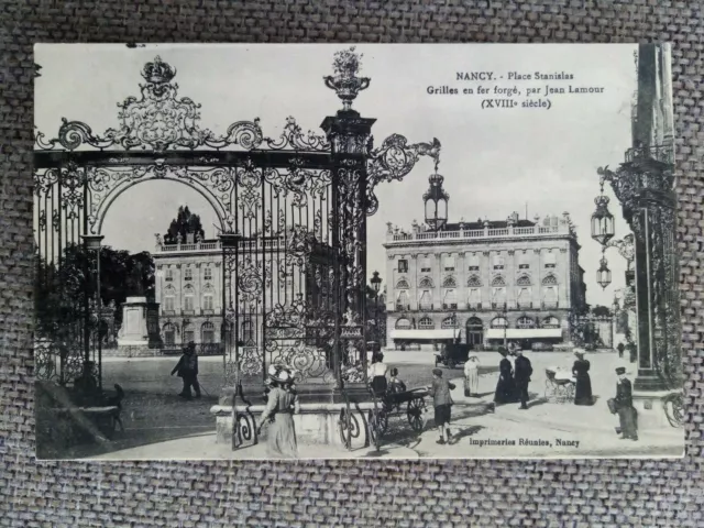 Cpa  Nancy Place Stanislas Grilles En Fer Forgé Jean Lamour