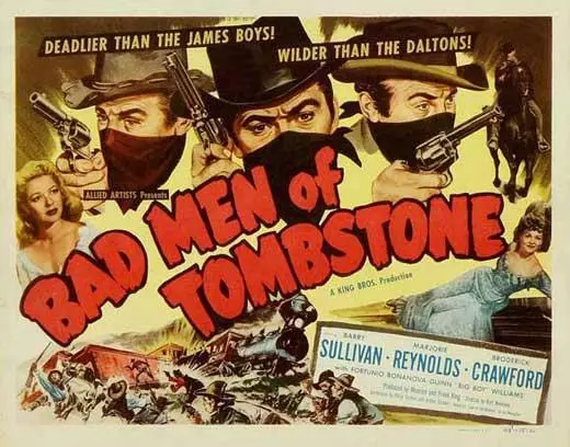 BAD MEN OF TOMBSTONE Movie POSTER 27 x 40 Barry Sullivan, Marjorie Reynolds, B