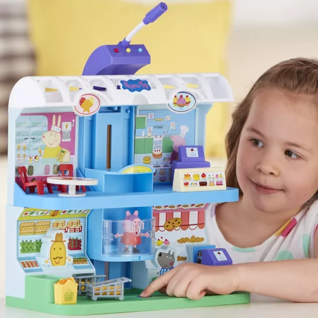 Peppa Pig PEPPA'S SHOPPING CENTRE Playset & Peppa Figure BRAND NEW !!!!