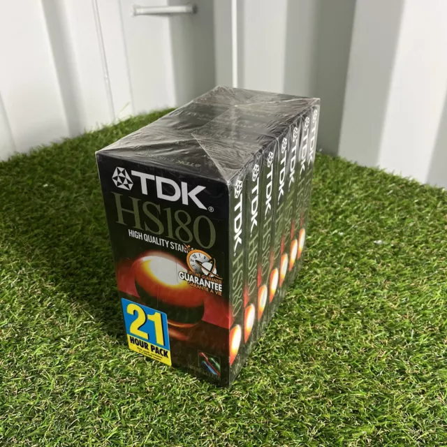 TDK HS180 Blank Video Cassette New Sealed x7