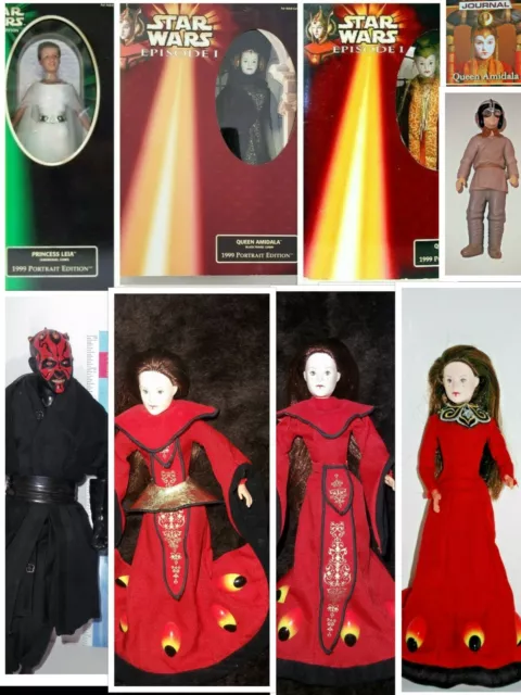 STAR WARS 7 DOLL 12" BARBIE COLLECTION OF PRINCESS LEIA AND QUEEN AMIDALA Book +