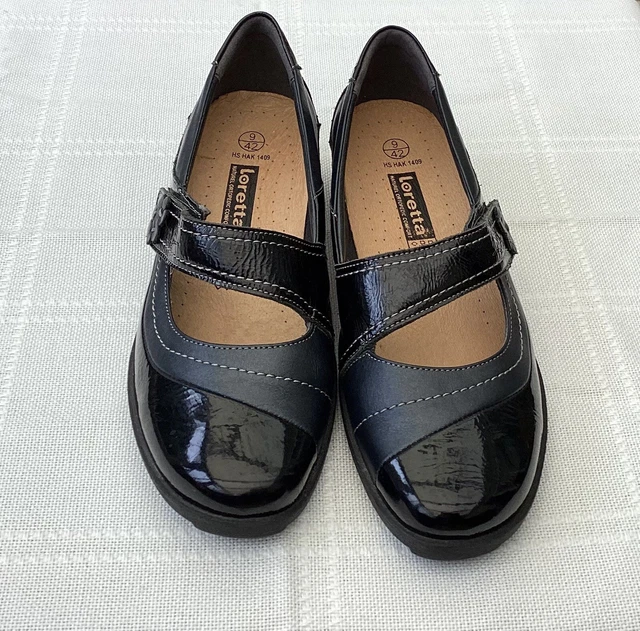 LORETTA PAVERS HAND MADE natural orthopaedic comfort black shoes size 9 42 20.00 PicClick UK