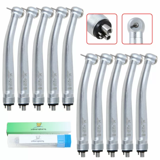 10 Dental High fast Speed Handpiece Push Turbine 4 Holes Fit NSK Pana Max 2