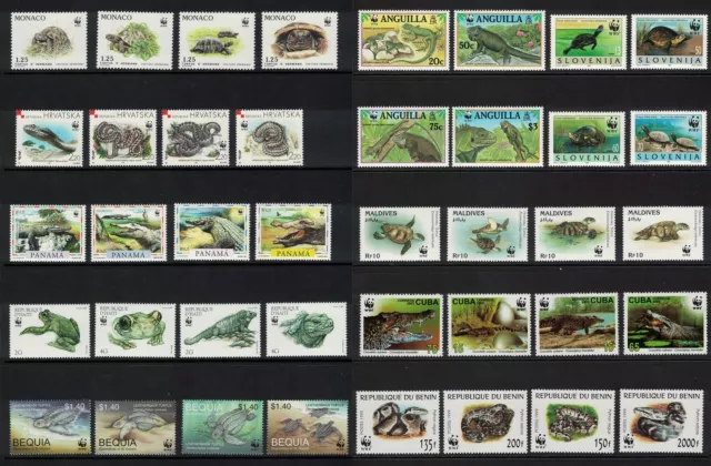 WWF Reptiles and Amphibians Big Collection WWF T2 2000 MNH