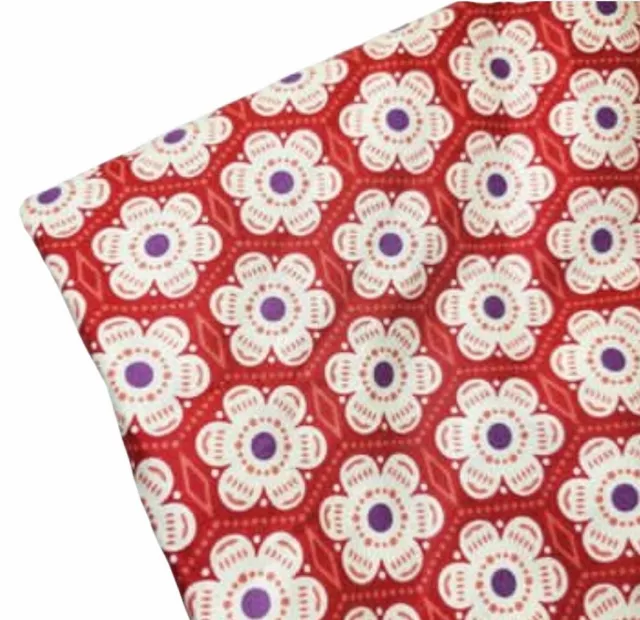 Anna Maria Horner Fabric Cotton Red Daisy Floral Sew Quilt Craft FAT QUARTER