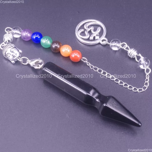 Natural Gemstones Spear Pendulum Healing Crystal Pointed Reiki Chakra Pendant