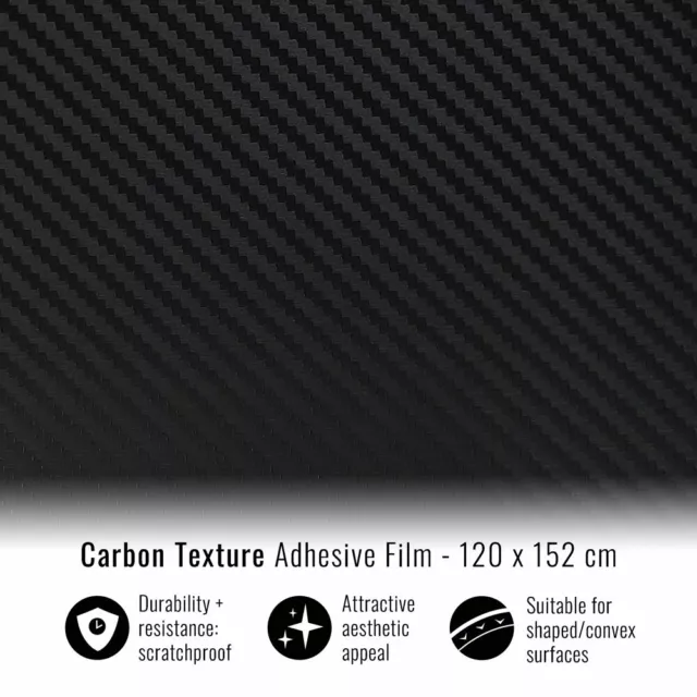 PELLICOLA ADESIVA PER Car Wrapping Carbonio per Cofano 120 x 152 cm EUR  90,00 - PicClick IT