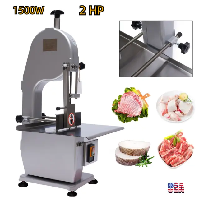 Commercial Electric Bone Sawing Machine Frozen Meat Band Cutter Cutting 1500W