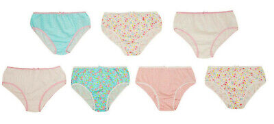 Pack of 7 Colorful Girls Briefs Cotton Pants Knickers, Underwear Panties