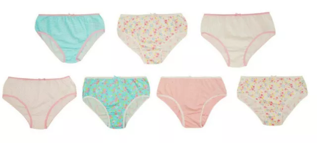 Paquete De 7 Coloridos Niña Calzoncillos Algodón Braguitas, Ropa Interior Bragas