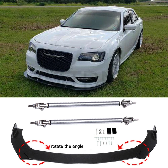 FRONT BUMPER LIP Splitter Spoiler Chin + Strut Rods For Chrysler 300