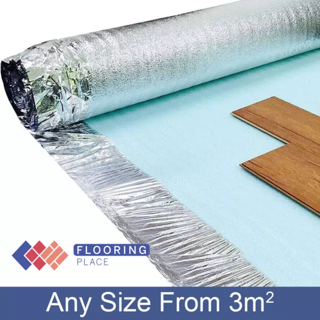 3mm Silver Acoustic Underlay For Wood & Laminate Flooring with Overlap