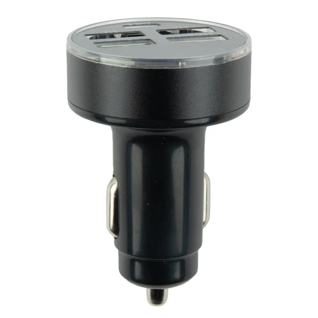 Sleek and Stylish Car Charger with Type C Compatibility and 5 Port Charging
