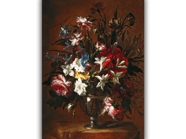 Carnations and Other Flowers by J. B. Monoyer Giclée Canvas Print, Multi-Size