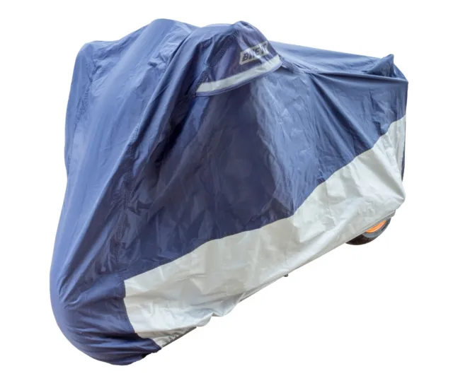 Motorcycle Heavy Duty Rain Cover Waterproof Bike It Deluxe Cover Blue / Silver