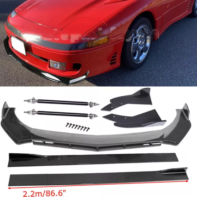 Carbon Fiber Front Bumper Lip /Side Skirt/ Strut Rods For Mitsubishi 3000GT