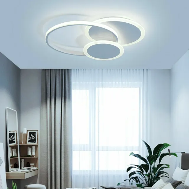 Plafoniera Lampadario Moderno Led Design Cerchi Luce Naturale 4000K 37W 2960LUM