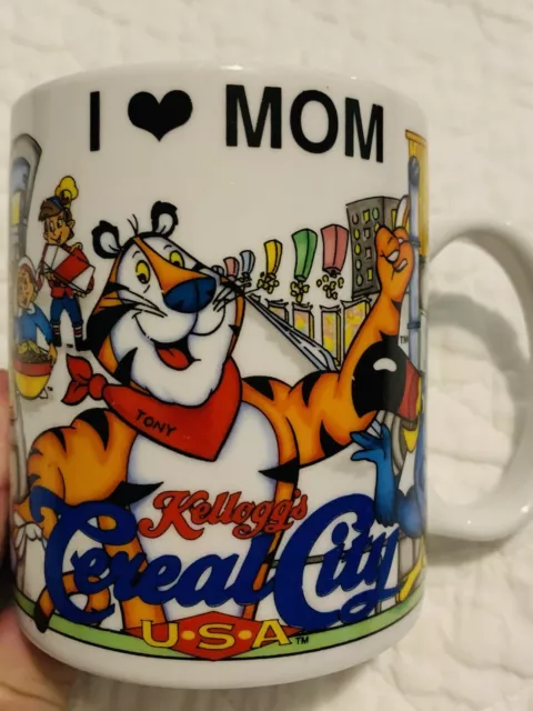 Kelloggs Cereal City Coffee MUG Tony the Tiger Snap Crackle Pop I Love Mom