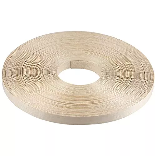 MOLIGOU Birch Wood Veneer Roll 3/4”×250’ Plywood Edge Banding Strips Flexible...