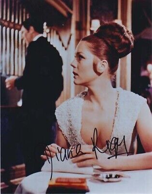 Diana Rigg (+2020) 007 James Bond Authentic Autograph As Tracy Bond In Ohmss