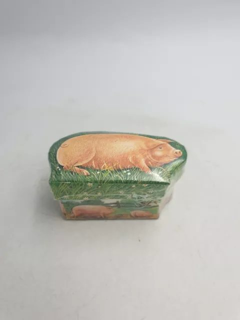 Alan Cracknell Popprint Small Laying PIG Shaped Paper Trinket Pill Box Sealed