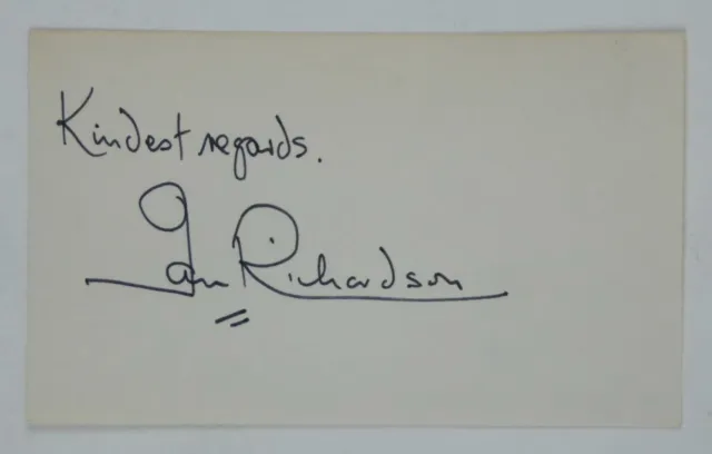 Ian Richardson Hand Signed Autographed 3x5 Index Card Actor