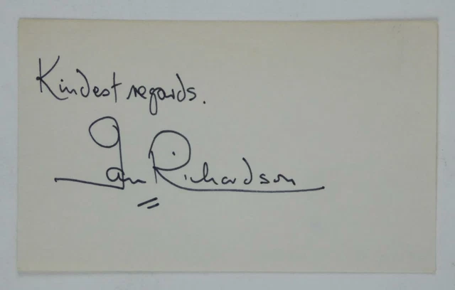 Ian Richardson Hand Signed Autographed 3x5 Index Card Actor