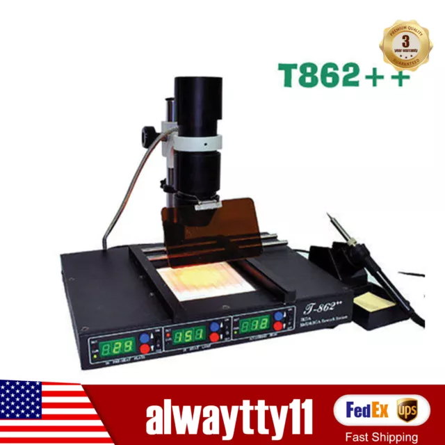 T862++ Infrared Irda BGA - Smt Smd Welder Reflow Rework & Soldering Station NEW