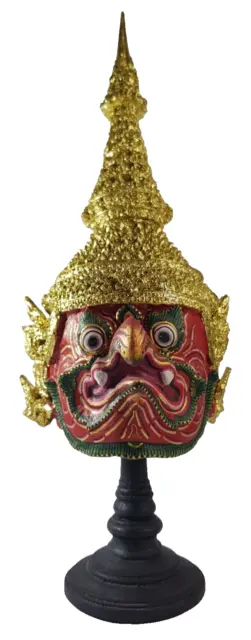Thai Mask Khon Ramayana:Garuda, Thai Amulets/Thai crafts (1 pc./10.5" with base)