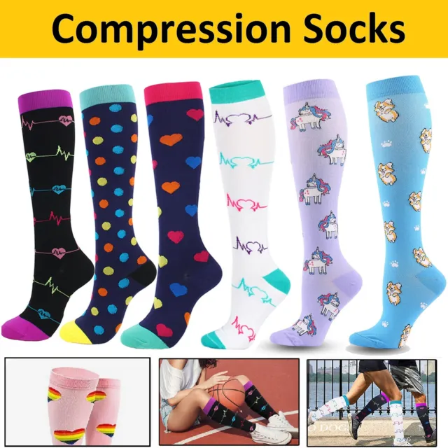 Women Men Unisex Compression Socks Medical Nursing Travel Sports Stocking Socks