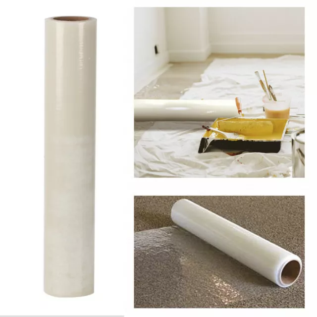 Carpet Protection Protector Floor Stairs Film Self Adhesive Roll 600MM X 100M UK