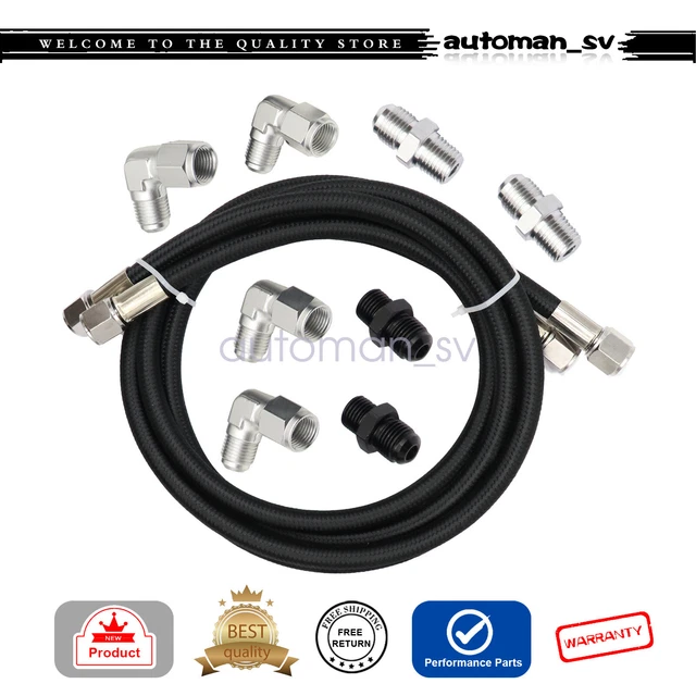 FOR GM 4L60E 4L65E Automatic Transmission Cooler Lines Kit 6AN Hose