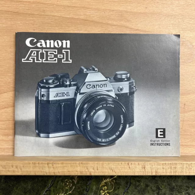 Canon AE-1 Camera Instruction Manual 1970s VG