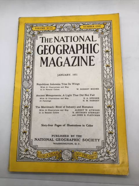 Revista The National Geographic enero de 1951