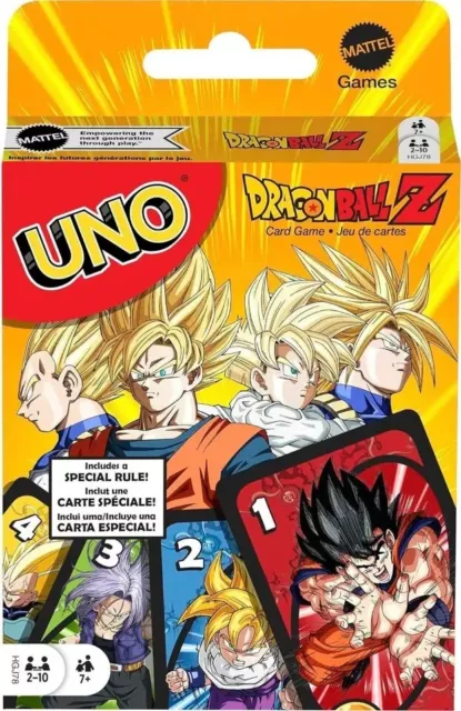 Jeu de cartes Uno Dragon Ball Z  Neuf , jeu de société en famille ou en voyage.