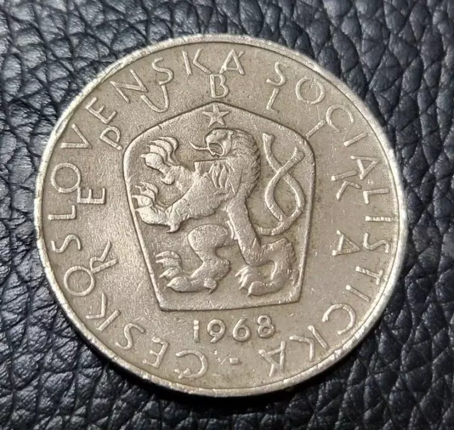 1968 Czechoslovakia 5 Korún Coin