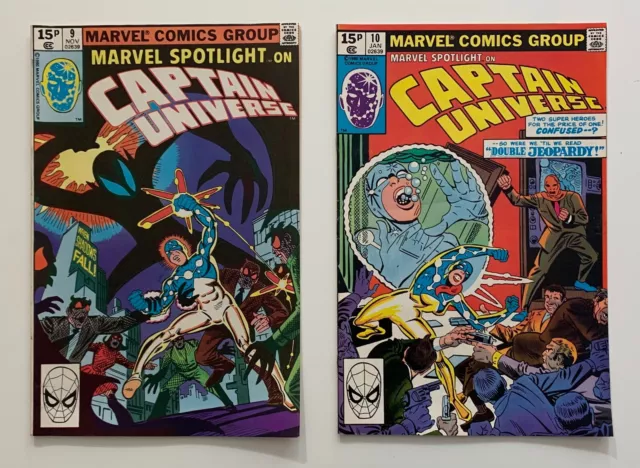 Marvel Spotlight #9 & 10 Captain Universe (Marvel 1980) 2 x FN+ Bronze Age